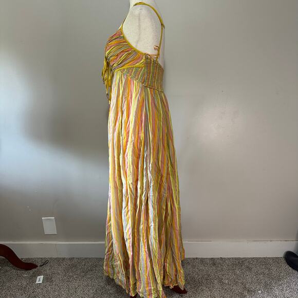 FREE PEOPLE Women's Dream Weaver Maxi Dress Size S In Orange - Picture 5 of 13